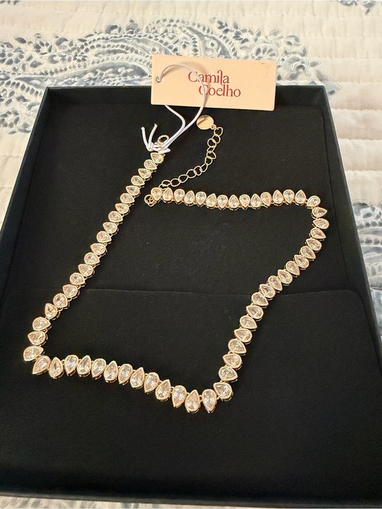 Mi Jewelry - Mi Gold Teardrop Crystal Statement Necklace